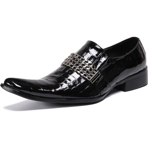 Italian Fashion Black Handmade Mens Crocodile Leather Shoes Business Dress Suit Men Shoe Zapatos Mujer Best Gifts Mens Shoes