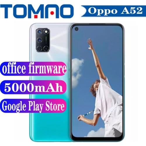Official Original New Oppo A52 Cell phone Snapdragon 665 Octa Core 6.5” 12MP Rear Four Camera 5000mAh Battery 8GB RAM 128GB ROM