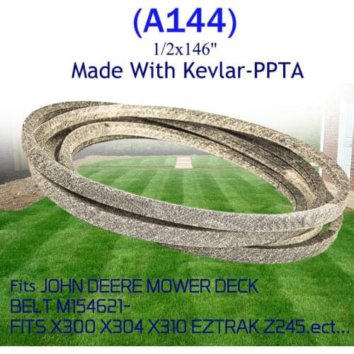 Mower Deck Belt M154621 Fits X300 X304 X310 Eztrak Z245 Para Aramid Fiber For John Deere 1/2 "x 146" Make With Kevlar