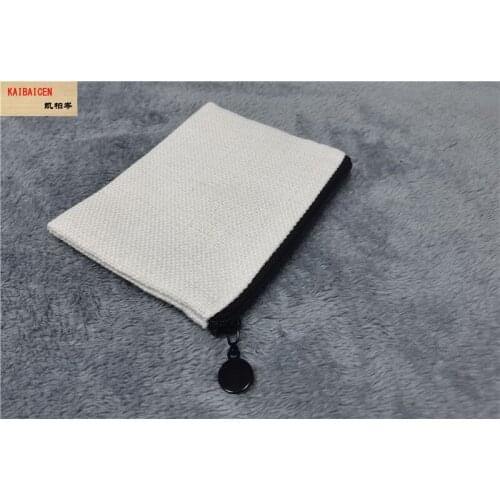 40pcs/lot Blank Sublimation linen Makeup Coin Purse Bag For Sublimation INK Print DIY Gifts Heat Press Transfer 15*10CM