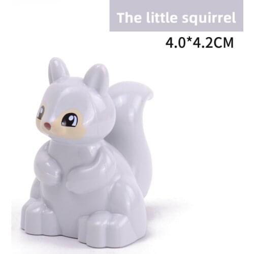 Big Size Diy Building Blocks Animal Figures Squirrel Compatible with Big Size Toys for Children Kids Gifts