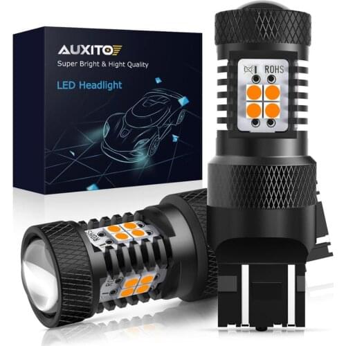 2x T20 LED CANBUS 7443 SRCK LED Bulb For Lada Vesta Kalina Accessories Front Dimension Light Lamp White Amber Yellow Red