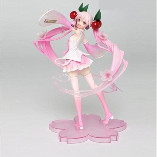 Virtual Singer VOCALOID Sakura Miku PVC Action Figures Toys Miku Figure Cute Collecting Gifts Pink Girls Anime Model Doll