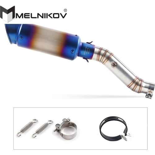 Motorcycle Exhaust Muffler Escape Modified Contact Middle Link Pipe Tube Slip On For Honda CBR300 CBR300R CBR250 R Exhaust