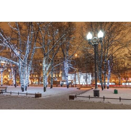 High Spray Decoration Art Beautiful Winter Night Scenery Picture Hight Quality Printed Forest Wall Stickers