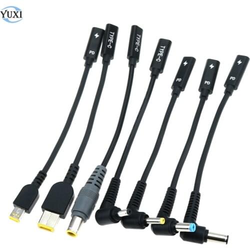 YuXi USB 3.1 Type C USB Female to DC 7.9*5.0 4.0*1.35 5.5*2.5mm Sqaure Male Power Charger Adapter Converter PD Power Cable