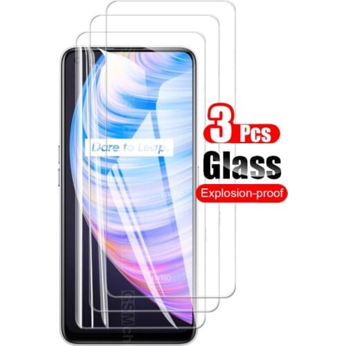 3PCS Protective Glass for oppo realme a2 Pro Screen Protector Tempered Glass on For realme Q2 PRO q2i q2a Safety Front Film