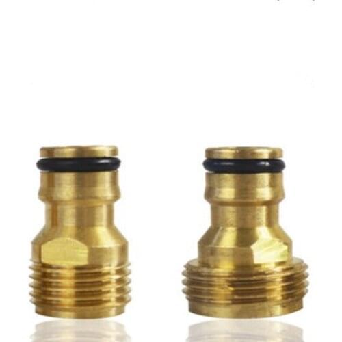 1/2" 3/4" Male Tap Connector Water Gun Nozzle Garden Sprinkler Accessories Brass Quick Connector Hose End Connectors