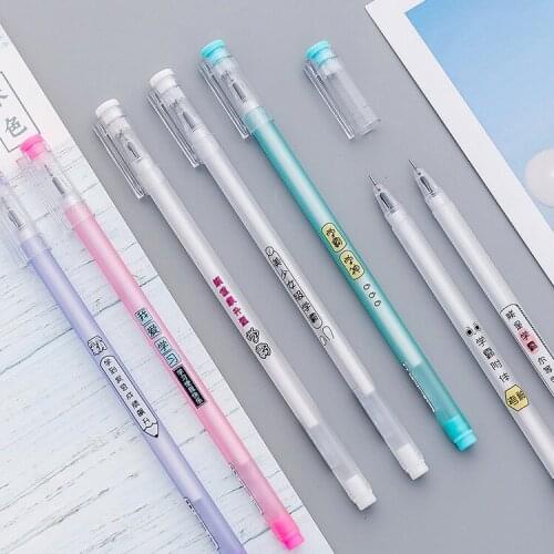 12 Pcs 0.5mm Black Ink Gel Pen Cute Pens Kawaii School Supplies Office Writing Gel-Ink Pen Student Stationery Prize for Kids