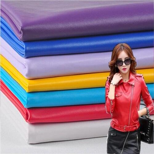 138*50cm1pc Good Faux Leather Fabric For Clothing PU Leather Faux Leather Fabric For Sewing Material DIY Jacket Pants Bags Sofa
