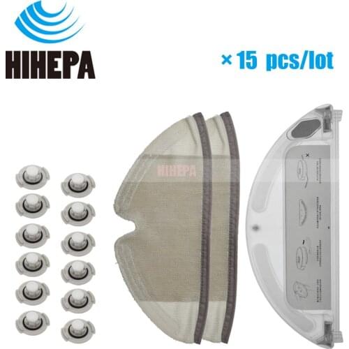 15pcs/lot Mopping Cloth Dry Water Tank mop & Water Tank Filter Vacuum Cleaner Parts Kits for Xiaomi Roborock S50 S51 S52 T6