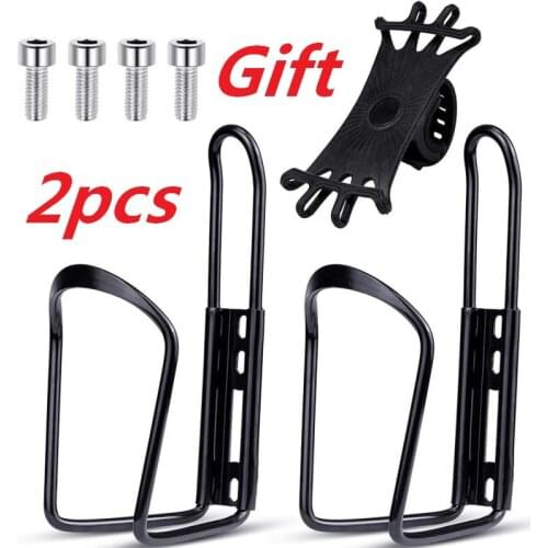 2Pcs Bicycle Water Bottle Cage With Gift MTB Road Bike Bottle Holder Ultra Light Cycle Equipment Matte/light Riding Accessories