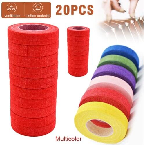 20pcs 400cm Cotton Nail Finger for Guzheng Lute Nail Tape Replacement Guitar Picks Hand Protection Accessories