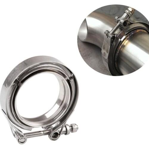 4" Inch Ss304 V-Band Clamp Stainless Steel M/F 3 V Band Turbo Exhaust Downpipe