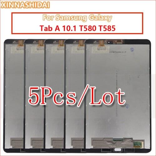 5Pcs For Samsung Galaxy Tab A 10.1 T580 T585 SM-T580 SM-T585 LCD Display Touch Screen Digitizer Assembly Replacement