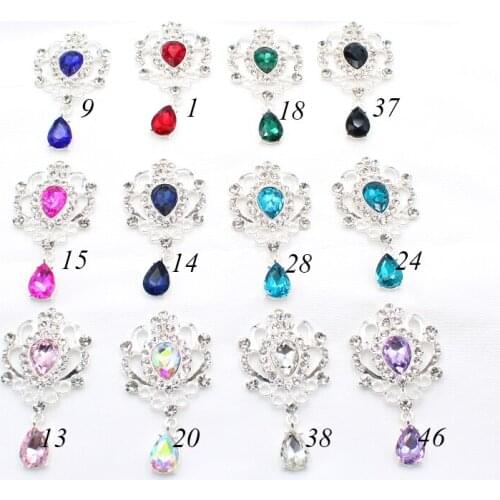 5 Pieces/Batch of 32*62MM For Needlework Rhinestone Pendant Buttons, For Clothing Decoration Diy Hair Manual Accessories