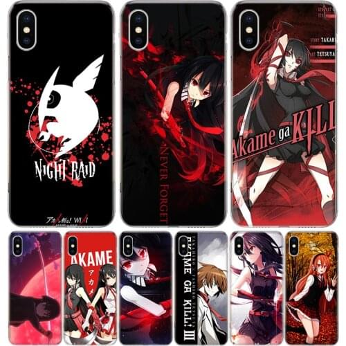 Akame ga KILL! Anime Cover Phone Case For Iphone 11 12 Mini Pro 7 6 X 8 6S Plus XS MAX + XR 5S SE 10 9 Art TPU Coque Capa Shell