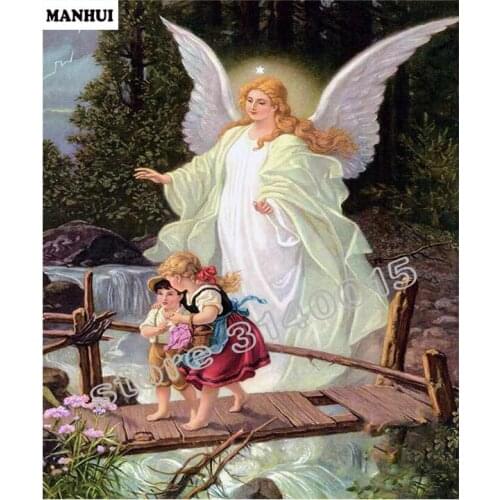 Diy Diamond painting Angel children 3D square drill Diamond mosaic pasted full cross stitch Crafts Needlework ABC043