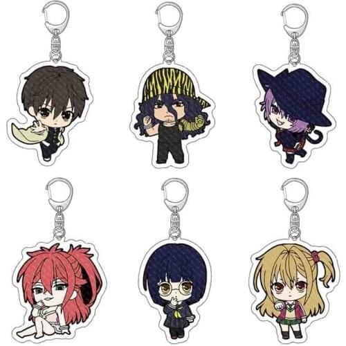 Anime Meet for 5 Seconds To Start Fighting Keychain Bailiu Qi Tianxiang Youli Chibi Kawaii Bag Pendant Fans Collection Props