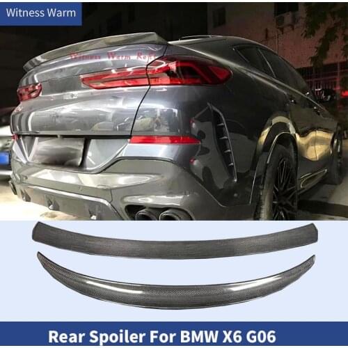 Car Spoiler Fit For BMW X6 G06 2019-2021 High Quality Tail Wing Decoration FRP Rear Trunk Spoiler Carbon Fiber
