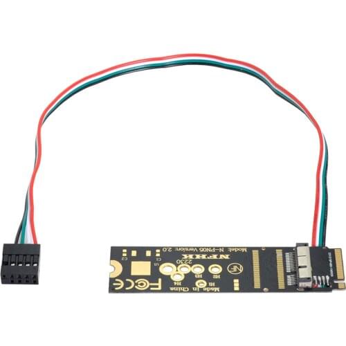 Jimier WiFi Wireless Card 6 Pin + 12 Pin to M.2 NGFF Key-M NVME SSD Adapter for BCM94360CD BCM94360CS BCM943602CS BCM94360CS2