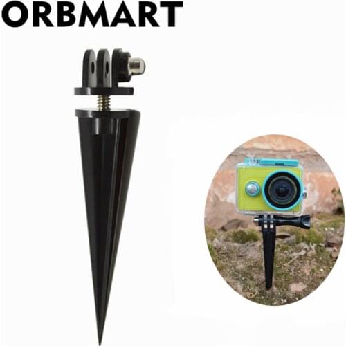 ORBMART Beach Soil Grass Fixed Tripod Mount Holder Camera Stand For Gopro Hero 5 4 4+ Xiaomi Yi 2 SJCAM SJ4000 Sport Camera