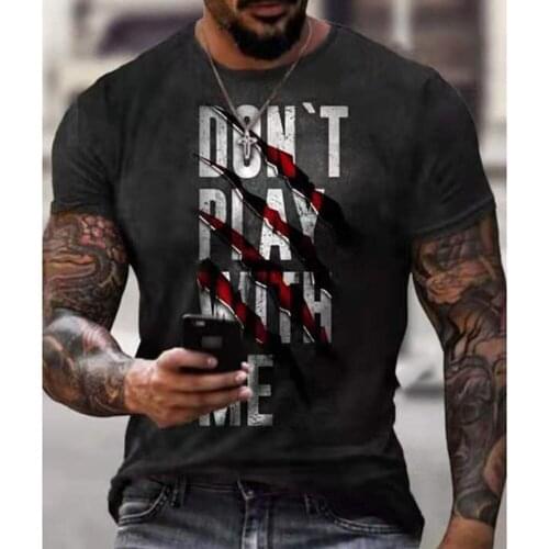 Western Style Fashion Digital Printing T-shirt 2021 Summer New Loose Casual Round Neck Summer Solid Color Oversize