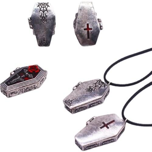 Gothic Couple Ring Rings for Women Punk Coffin Spider Cross Halloween Rings for Men Fashion Jewelry Party Friend Gifts Wholesale