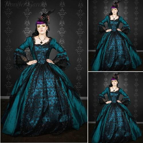 History!Customer-made 1800S Victorian dress 1860s Civil war Dress Theater Reenactor Costume Renaissance Dress V-427