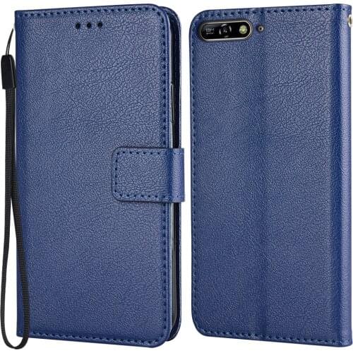 Wallet Leather Case for On Huawei Y6 2018 ATU-L11, ATU-LX3, ATU-L21 Flip Case Y6 2018 Capa Phone Bag for Huawei Y6 2018 Cover