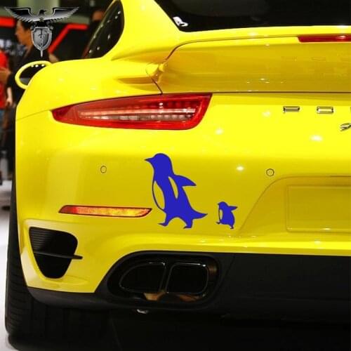 EmpireYing 3 Size 8 Colors Super Cute Antarctic Animal Penguin Mom Penguin Baby Affection Car Sticker Window Styling Vinyl Decal