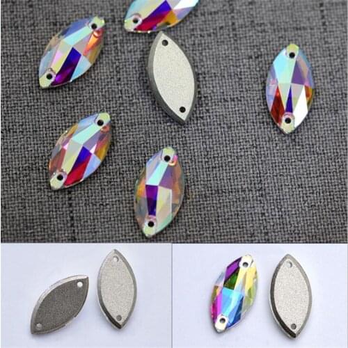 Sew-on crystal stones glass rhinestones brooch Jewelry wedding dress crafts handbag DIY accessories HH46