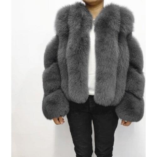 Fox Fur Coats Natural Fox Fur Jacket, Womens Clothing, 2020 Winter Coat Real Fur Coat Jacket