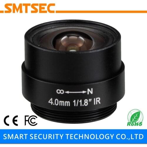 SMTSEC SL-0418MP 5MP 4mm CS Fixed Iris 1/1.8" F2.0 CS Mount Lens for CCTV HD IP Camera