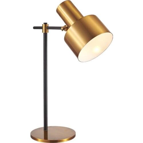 Modern Iron Gold Creative Art Deco Table Lamp Glass Desk Lamp Study/Bedside Table Lighting E27 Milky Round Ball Shade Table Lamp