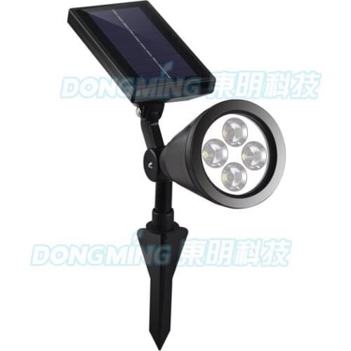 3.7v/800mAh Led Solar Spotlight 4 leds outdoor solar Garden light Lawn Lamp Landscape Spot Lights