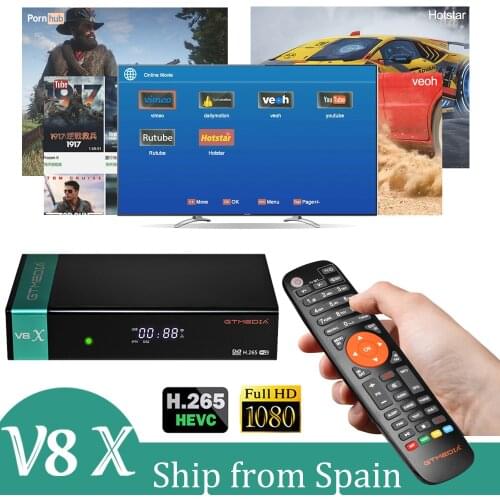 Gtmedia-Receptor Satelital V8X DVB-S2X TV Receiver Same as Gtmedia V8 NOVA V9 Prime V8 Honor Built-in 2.4GWIFI Full HD 1080P