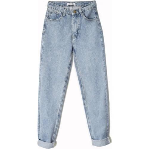 Vintage Boyfriend Jeans For Women Mom High Waist Jeans Mujer 2021 Autumn Ladies Casual Trousers Spring Denim Pants