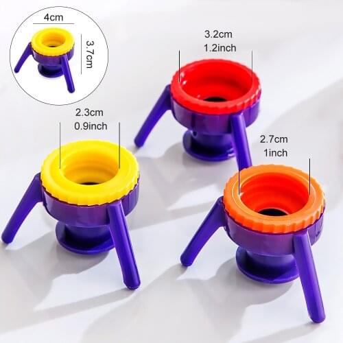 Wonderlife 6Pcs shampoo gel stand leakproof cover flip cap flip bottle cover throw bottle cap holder kit plastic bottle rack