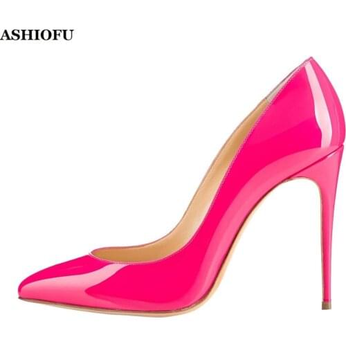 ASHIOFU Handmade New 10CM High Heel Womens Pumps Daigallry Style Party Prom Slip-on Shoes Evening Fashion Stiletto Court Shoes