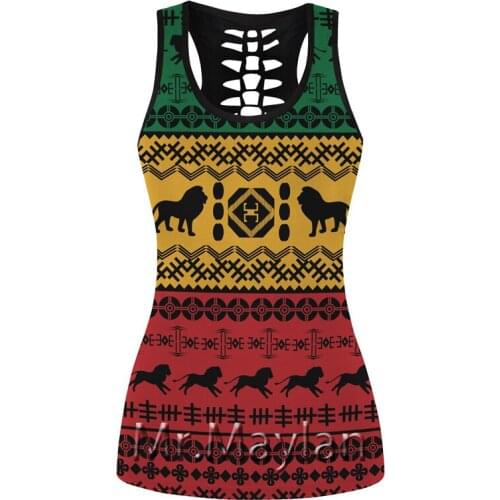 2021 Fashion Summer Hollow Tanktop for women Sexy Sleeveless Vest Girls Lion Tank top ropa mujer Oversized EU size Drop ship H77