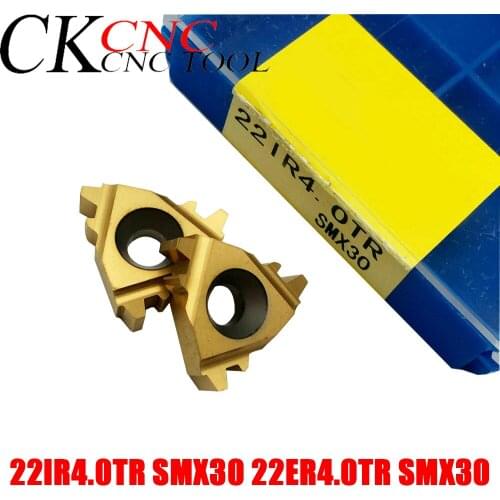 10PCS 22IR 4.0TR SMX30 22ER 4.0TR SMX30 30 degree CNC threading cutting inserts turning tool of cnc lathe cutter high qualit