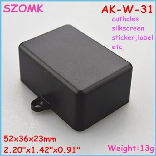10 pcs) abs control plastic enclosures for electronics 52*36*23mm abs swith housing for pcb board abs plastic enclosure