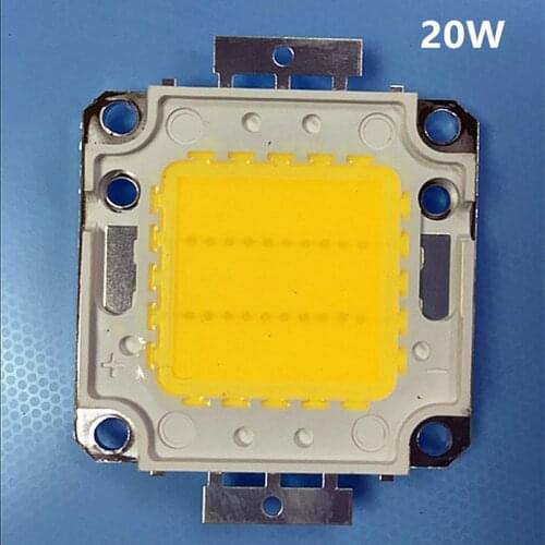 10pcs/lot 20W Warm White3000k/3500k(cold white6000k/6500k) 40mm High Power LED Flood light Lamp Bead SMD Chip 30V-34V 600mA