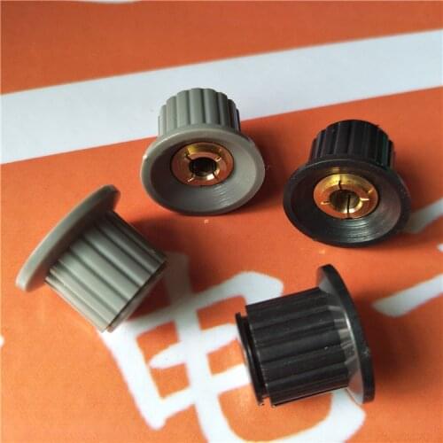 Plastic Knob Rotary Switch Cap KYP25-18 4/6MM hole size Black/Grey