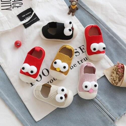 2020 baby toddler shoes baby breathable shoes non-slip shoes sock floor big eyes shoes Foot Socks 6colors 17-21 zy07 TLB