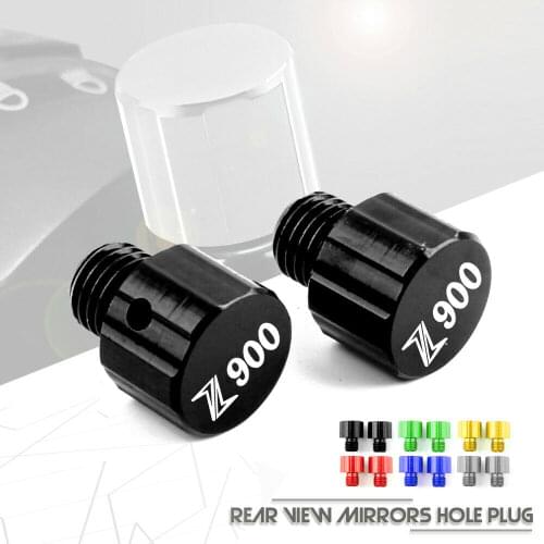 CNC Aluminum Rear View Side Mirrors Hole Plug Screws Caps Cover Bolts For KAWASAKI Z900 Z900RS Z 900 RS 2017-2019