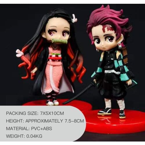 Anime Character Model Decorations Demon Slayers Blade Q Version 2 Box Eggs Chiamen Tanjirouni Beans Boxed Ornaments