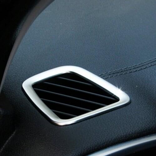 Car ABS Chrome Interior AC Trim Dashboard Air Vent Outlet Cover for 2016-2017 2018 LHD Kia Sportage