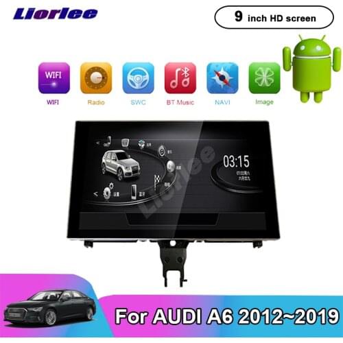 Android 9 Inch Car Multimedia Audio Player For Audi A6 2012~2019 MMI GPS Navigation Wifi Bluetooth Touch Screen Free Map Carplay